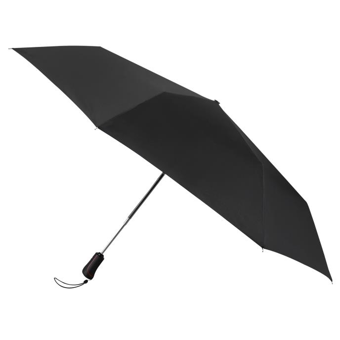 totes® XTRA STRONG Auto Open And Close Ratchet Closing Black Umbrella (3 Section)